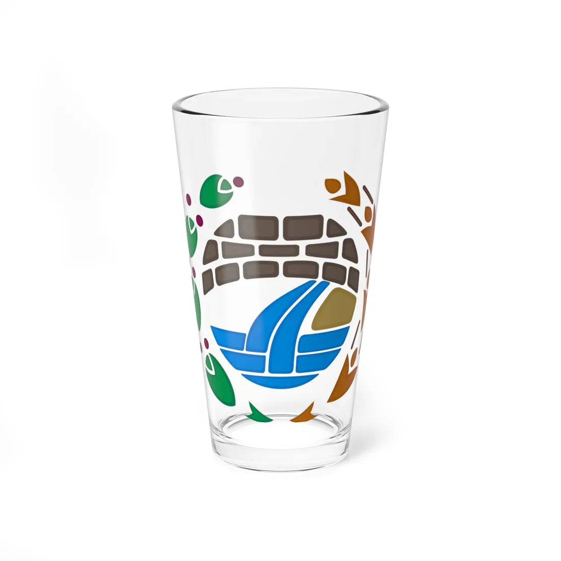 Emblem of Escaldes-Engordany (Andorra) (Coat of Arms) Pint Glass 16oz 16oz - Go Mug Yourself