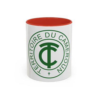 Emblem of French Cameroon - Accent Coffee Mug 11oz Red - Go Mug Yourself