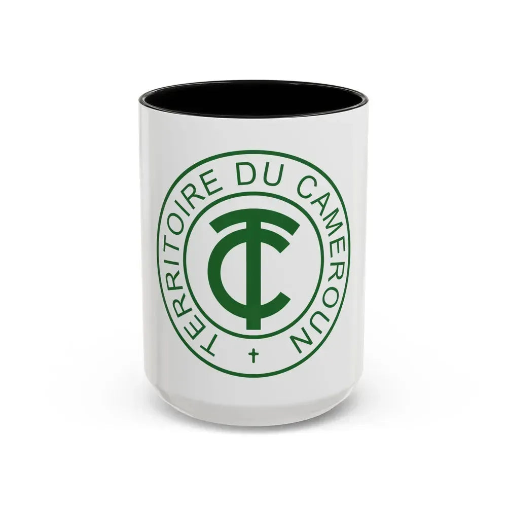 Emblem of French Cameroon - Accent Coffee Mug 15oz Black - Go Mug Yourself