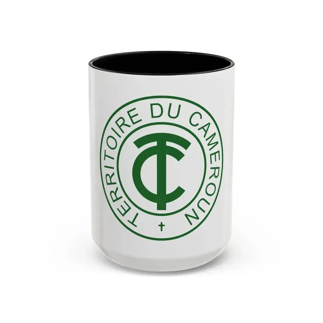 Emblem of French Cameroon - Accent Coffee Mug 15oz Black - Go Mug Yourself