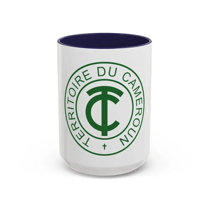 Emblem of French Cameroon - Accent Coffee Mug 15oz Navy - Go Mug Yourself