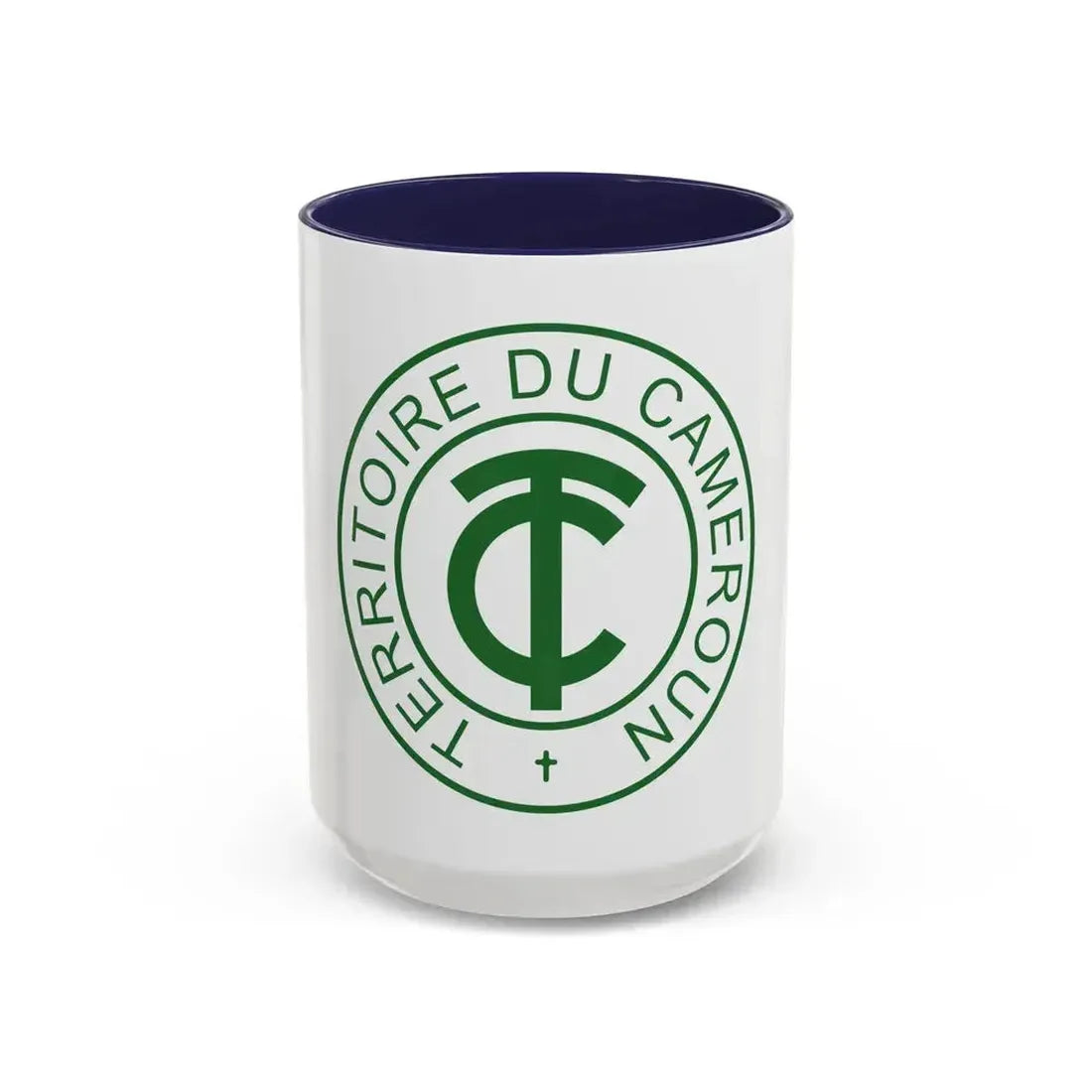 Emblem of French Cameroon - Accent Coffee Mug 15oz Navy - Go Mug Yourself