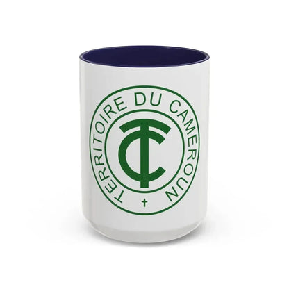 Emblem of French Cameroon - Accent Coffee Mug 15oz Navy - Go Mug Yourself