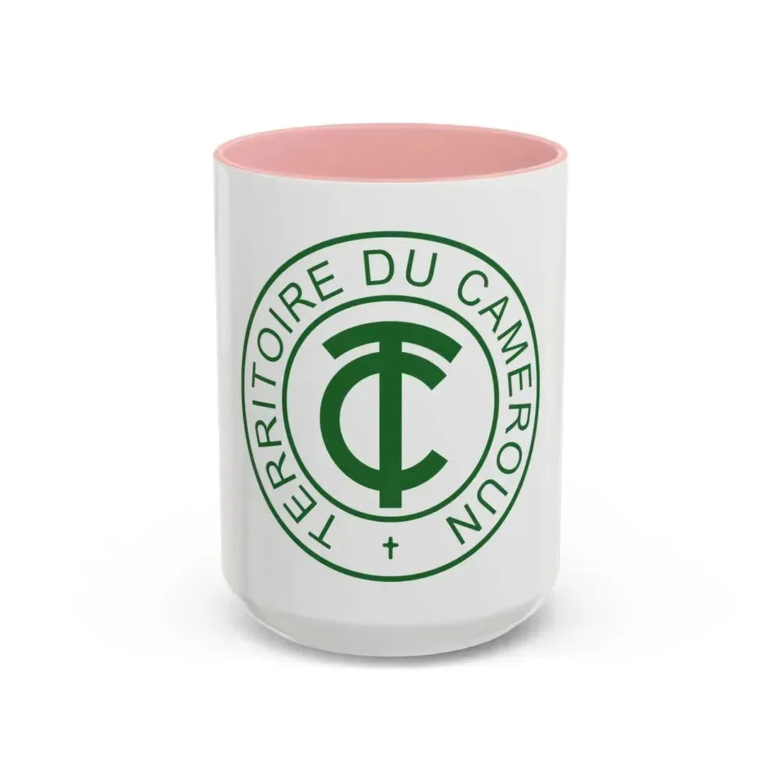 Emblem of French Cameroon - Accent Coffee Mug 15oz Pink - Go Mug Yourself