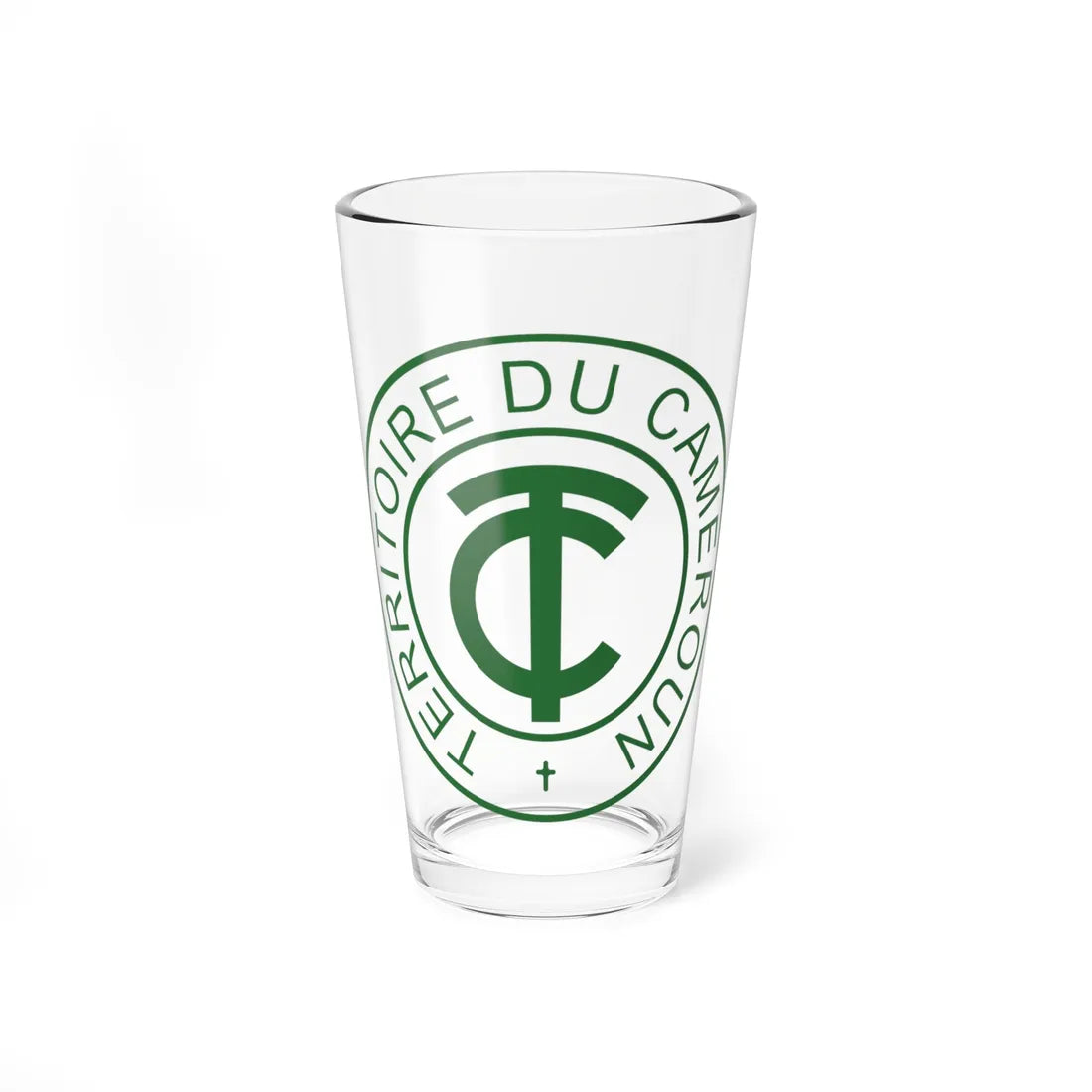 Emblem of French Cameroon (Cameroon) (Coat of Arms) Pint Glass 16oz 16oz - Go Mug Yourself
