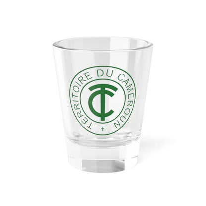 Emblem of French Cameroon (Cameroon) (Coat of Arms) Shot Glass 1.5oz 1.5oz - Go Mug Yourself