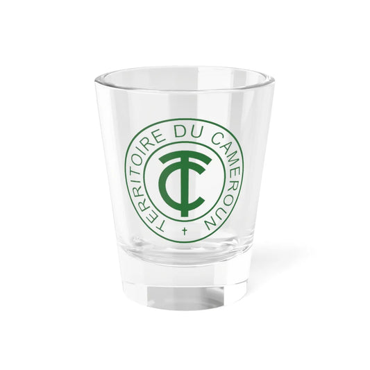 Emblem of French Cameroon (Cameroon) (Coat of Arms) Shot Glass 1.5oz 1.5oz - Go Mug Yourself