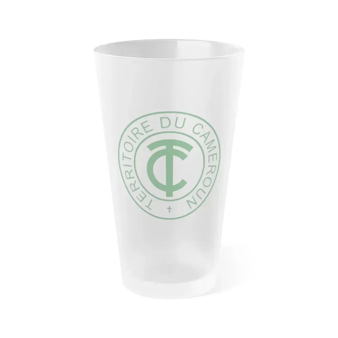 Emblem of French Cameroon - Frosted Pint Glass 16oz 16oz Frosted - Go Mug Yourself