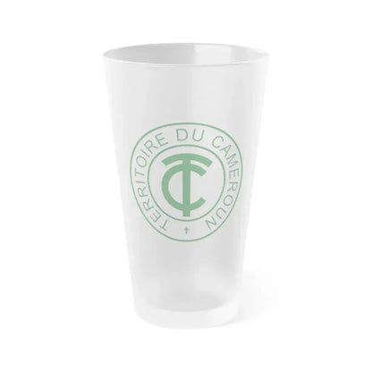 Emblem of French Cameroon - Frosted Pint Glass 16oz 16oz Frosted - Go Mug Yourself
