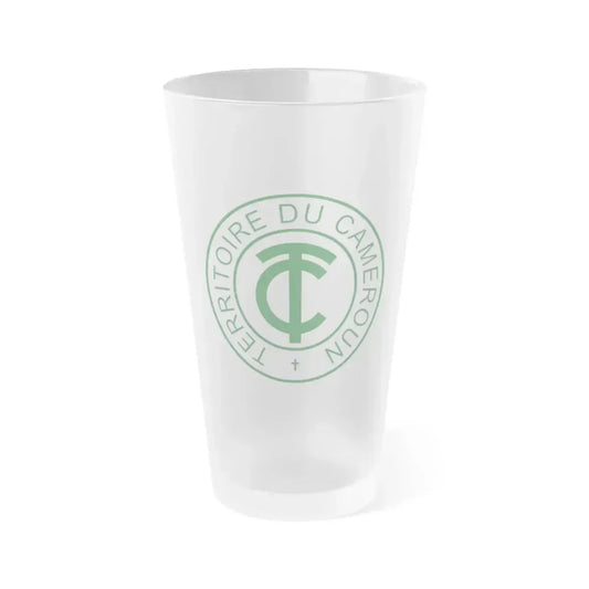 Emblem of French Cameroon - Frosted Pint Glass 16oz 16oz Frosted - Go Mug Yourself