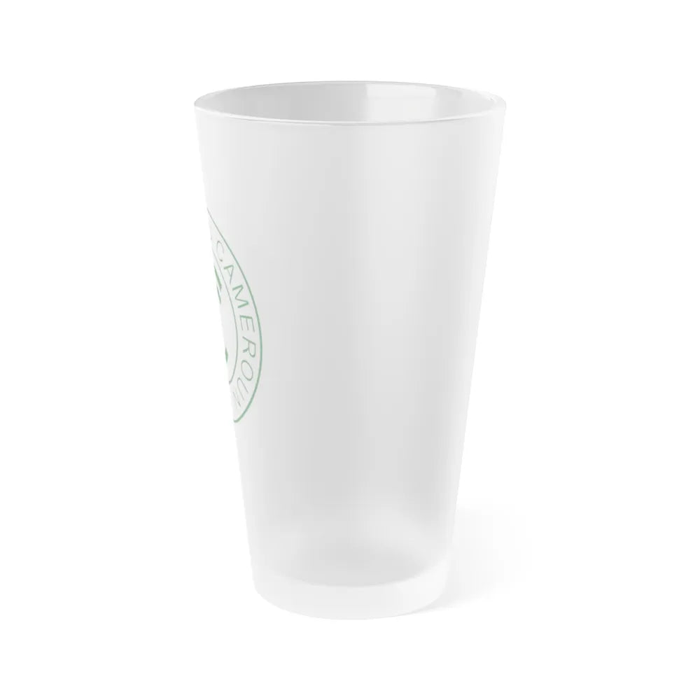 Emblem of French Cameroon - Frosted Pint Glass 16oz-Go Mug Yourself