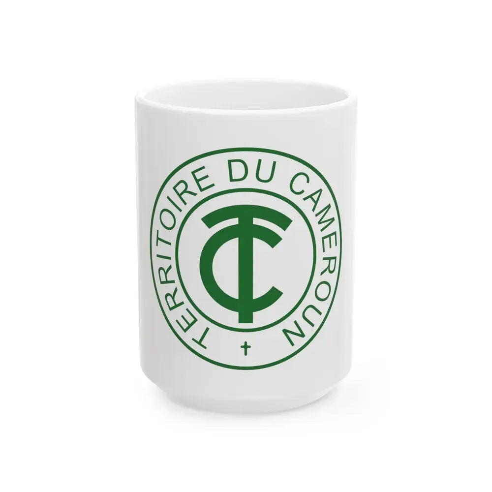 Emblem of French Cameroon - White Coffee Mug 15oz - Go Mug Yourself