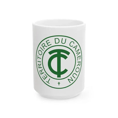 Emblem of French Cameroon - White Coffee Mug 15oz - Go Mug Yourself