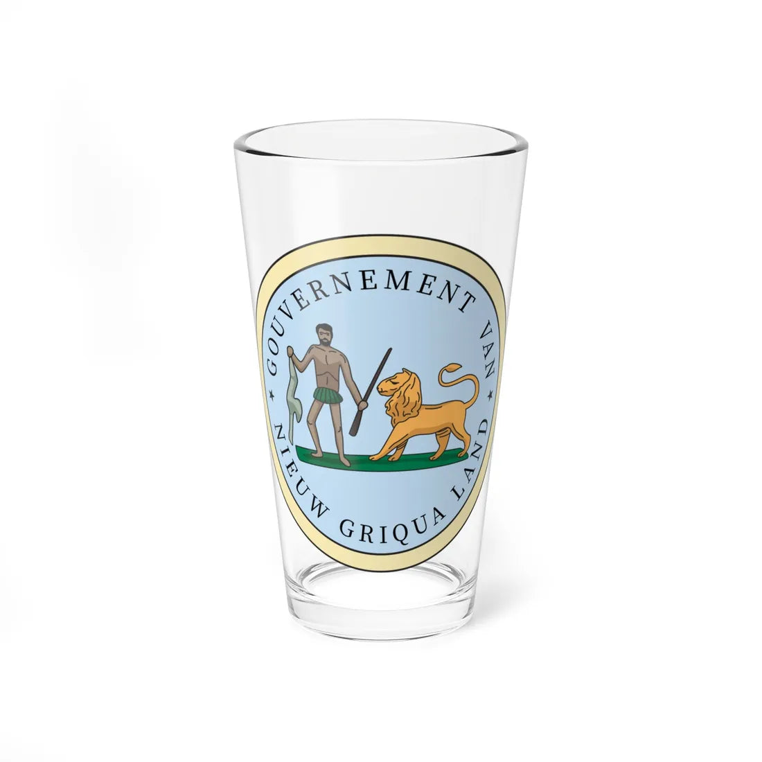 Emblem of Griqualand East (South Africa) (Coat of Arms) Pint Glass 16oz 16oz - Go Mug Yourself