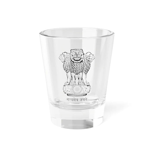 Emblem of India (India) (Coat of Arms) Shot Glass 1.5oz 1.5oz - Go Mug Yourself