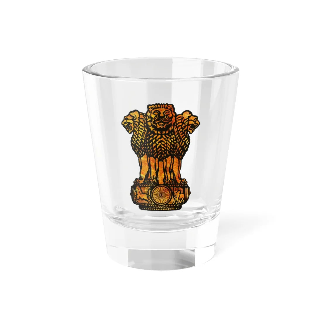 Emblem of India Sandstone (India) (Coat of Arms) Shot Glass 1.5oz 1.5oz - Go Mug Yourself