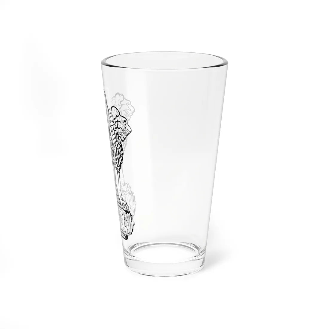 Emblem of India without motto (India) (Coat of Arms) Pint Glass 16oz - Go Mug Yourself