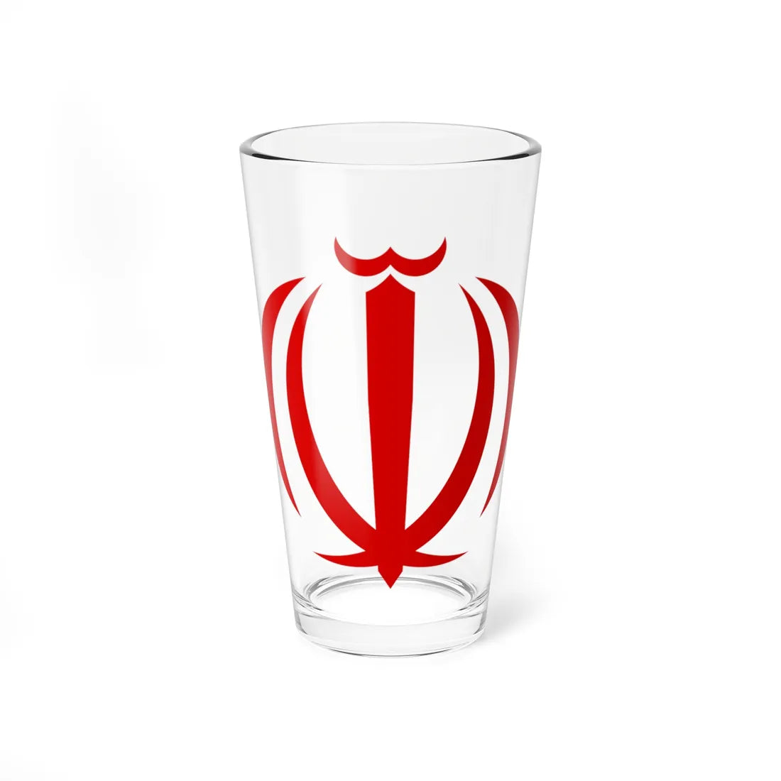 Emblem of Iran red (Iran) (Coat of Arms) Pint Glass 16oz 16oz - Go Mug Yourself