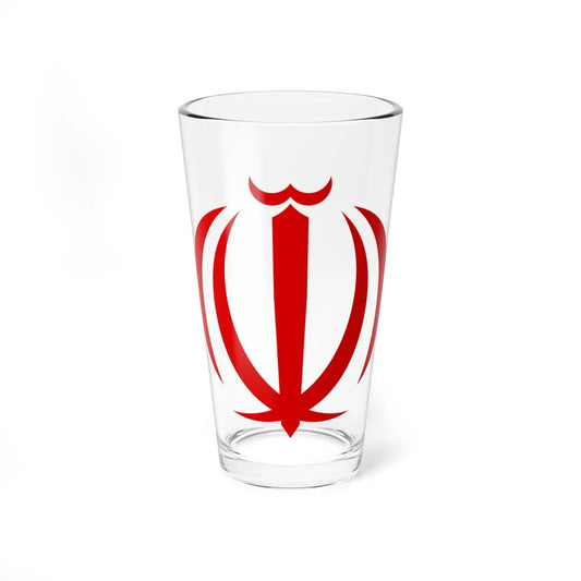 Emblem of Iran red (Iran) (Coat of Arms) Pint Glass 16oz 16oz - Go Mug Yourself