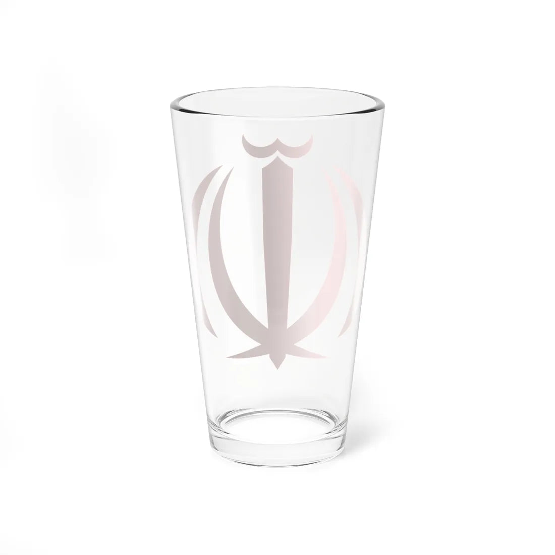 Emblem of Iran red (Iran) (Coat of Arms) Pint Glass 16oz - Go Mug Yourself