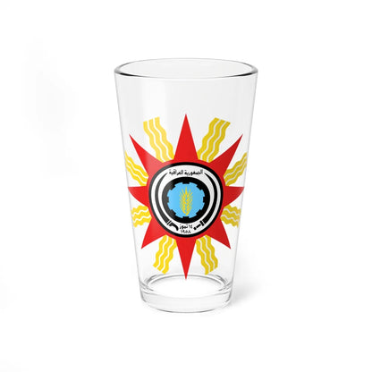 Emblem of Iraq 1959-1965 (Iraq) (Coat of Arms) Pint Glass 16oz 16oz - Go Mug Yourself