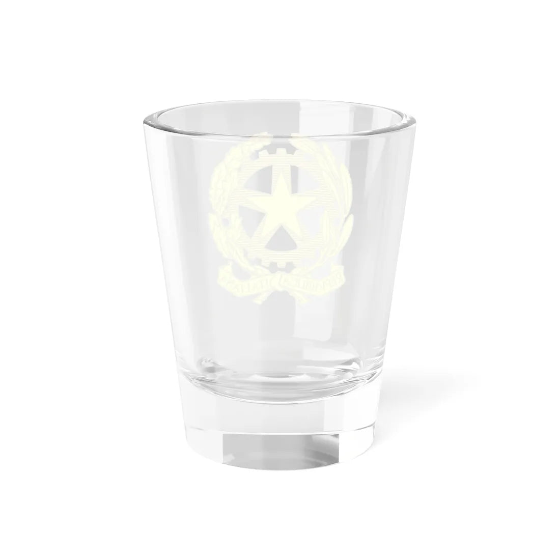 Emblem of Italy golden (Italy) (Coat of Arms) Shot Glass 1.5oz - Go Mug Yourself