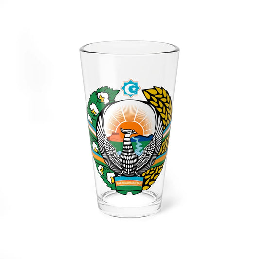 Emblem of Karakalpakstan (Uzbekistan) (Coat of Arms) Pint Glass 16oz 16oz - Go Mug Yourself