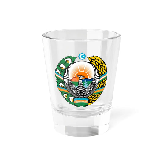 Emblem of Karakalpakstan (Uzbekistan) (Coat of Arms) Shot Glass 1.5oz 1.5oz - Go Mug Yourself