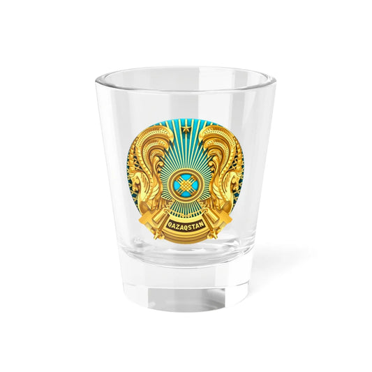 Emblem of Kazakhstan 3D (Kazakhstan) (Coat of Arms) Shot Glass 1.5oz 1.5oz - Go Mug Yourself