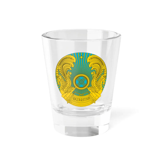 Emblem of Kazakhstan latin (Kazakhstan) (Coat of Arms) Shot Glass 1.5oz 1.5oz - Go Mug Yourself