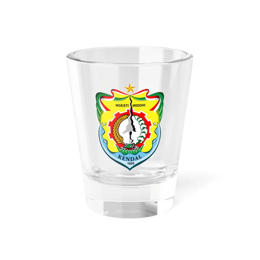 Emblem of Kendal Regency 2011 (Indonesia) (Coat of Arms) Shot Glass 1.5oz 1.5oz - Go Mug Yourself