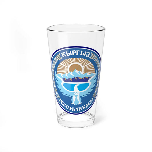 Emblem of Kyrgyzstan 1994-2016 (Kyrgyzstan) (Coat of Arms) Pint Glass 16oz 16oz - Go Mug Yourself