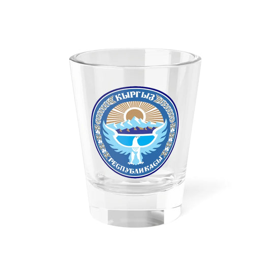Emblem of Kyrgyzstan 1994-2016 (Kyrgyzstan) (Coat of Arms) Shot Glass 1.5oz 1.5oz - Go Mug Yourself