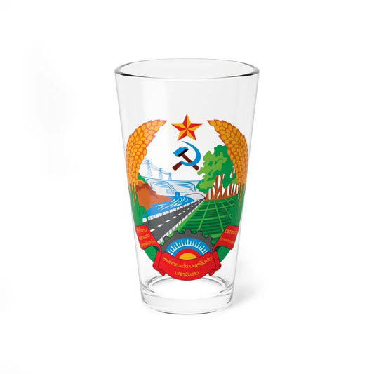 Emblem of Laos 1975-1991 (Laos) (Coat of Arms) Pint Glass 16oz 16oz - Go Mug Yourself