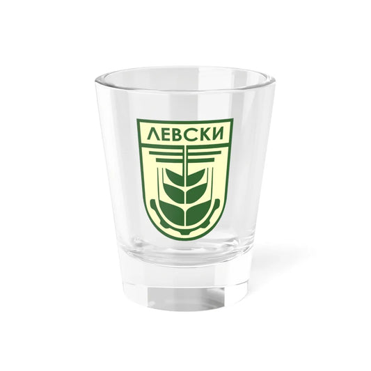 Emblem of Levski town (Bulgaria) (Coat of Arms) Shot Glass 1.5oz 1.5oz - Go Mug Yourself