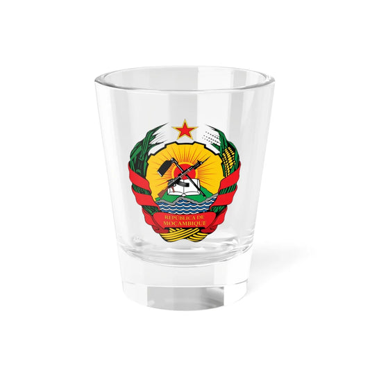 Emblem of Mozambique (Mozambique) (Coat of Arms) Shot Glass 1.5oz 1.5oz - Go Mug Yourself