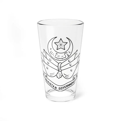 Emblem of Pakistan 1947-1954 (Pakistan) (Coat of Arms) Pint Glass 16oz 16oz - Go Mug Yourself