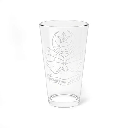 Emblem of Pakistan 1947-1954 (Pakistan) (Coat of Arms) Pint Glass 16oz - Go Mug Yourself