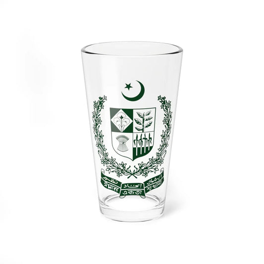 Emblem of Pakistan 1954-1972 (Pakistan) (Coat of Arms) Pint Glass 16oz 16oz - Go Mug Yourself