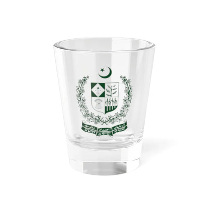 Emblem of Pakistan 1954-1972 (Pakistan) (Coat of Arms) Shot Glass 1.5oz 1.5oz - Go Mug Yourself
