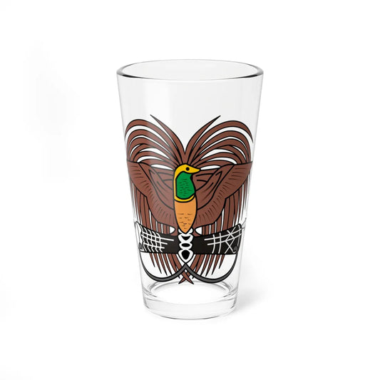 Emblem of Papua New Guinea (Guinea) (Coat of Arms) Pint Glass 16oz 16oz - Go Mug Yourself