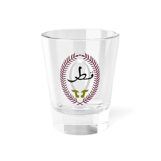 Emblem of Qatar 1966-1976 (Qatar) (Coat of Arms) Shot Glass 1.5oz 1.5oz - Go Mug Yourself