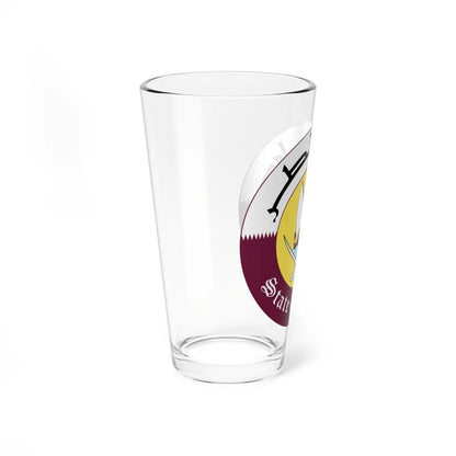 Emblem of Qatar 1976-2022 (Qatar) (Coat of Arms) Pint Glass 16oz - Go Mug Yourself