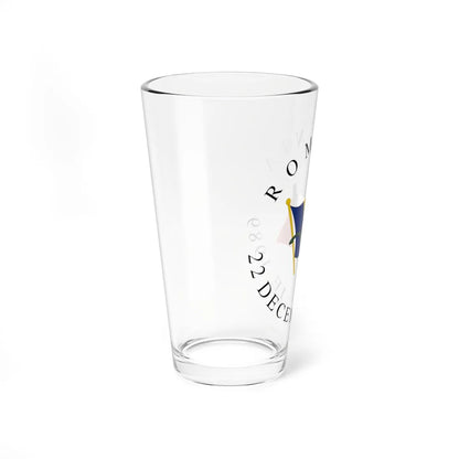 Emblem of Romania de facto 1990-1992 (Oman) (Coat of Arms) Pint Glass 16oz - Go Mug Yourself