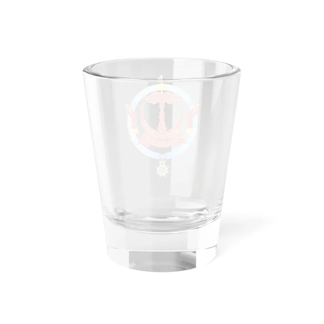 Emblem of Saleha Raja Isteri of Brunei Order of the Seraphim (Brunei) (Coat of Arms) Shot Glass 1.5oz - Go Mug Yourself