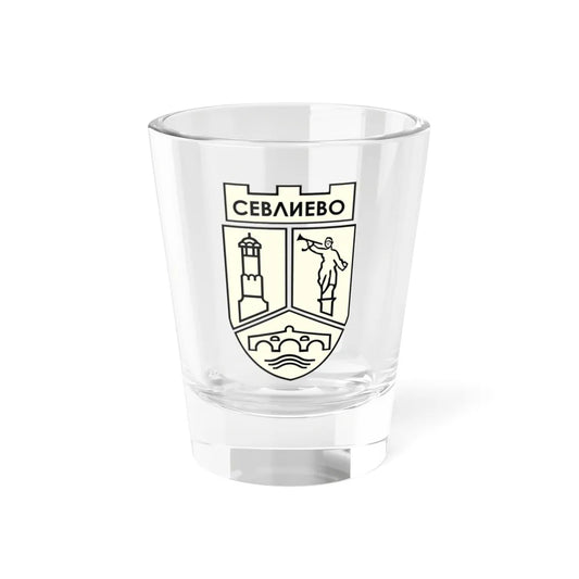 Emblem of Sevlievo (Bulgaria) (Coat of Arms) Shot Glass 1.5oz 1.5oz - Go Mug Yourself
