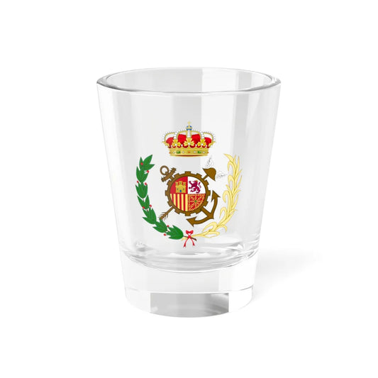 Emblem of Spanish Customs Surveillance Service (Spain) (Coat of Arms) Shot Glass 1.5oz 1.5oz - Go Mug Yourself