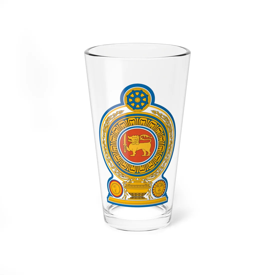 Emblem of Sri Lanka (Sri Lanka) (Coat of Arms) Pint Glass 16oz 16oz - Go Mug Yourself