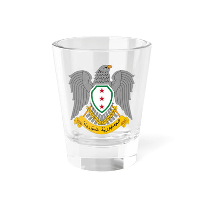 Emblem of Syria 1945-1958 (Syria) (Coat of Arms) Shot Glass 1.5oz 1.5oz - Go Mug Yourself