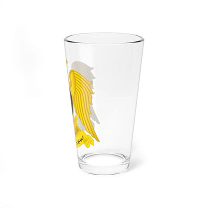 Emblem of Syria 1980-2024 (Syria) (Coat of Arms) Pint Glass 16oz - Go Mug Yourself